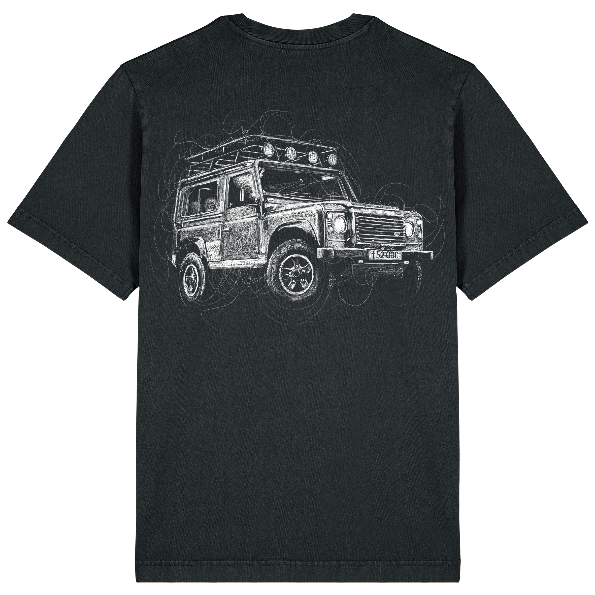 Defender Relaxed Fit Tee White Print