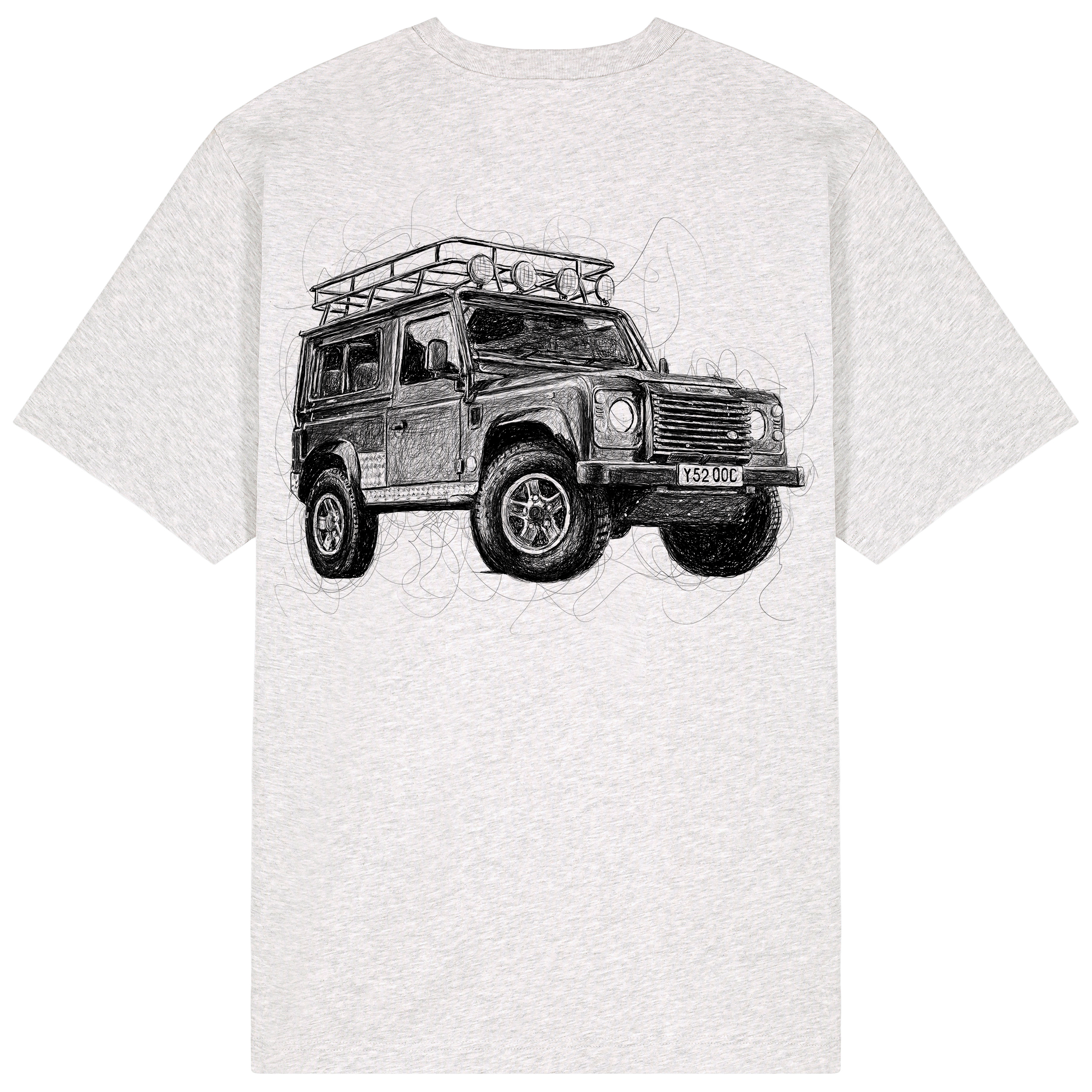 Defender Relaxed Fit Tee Black Print