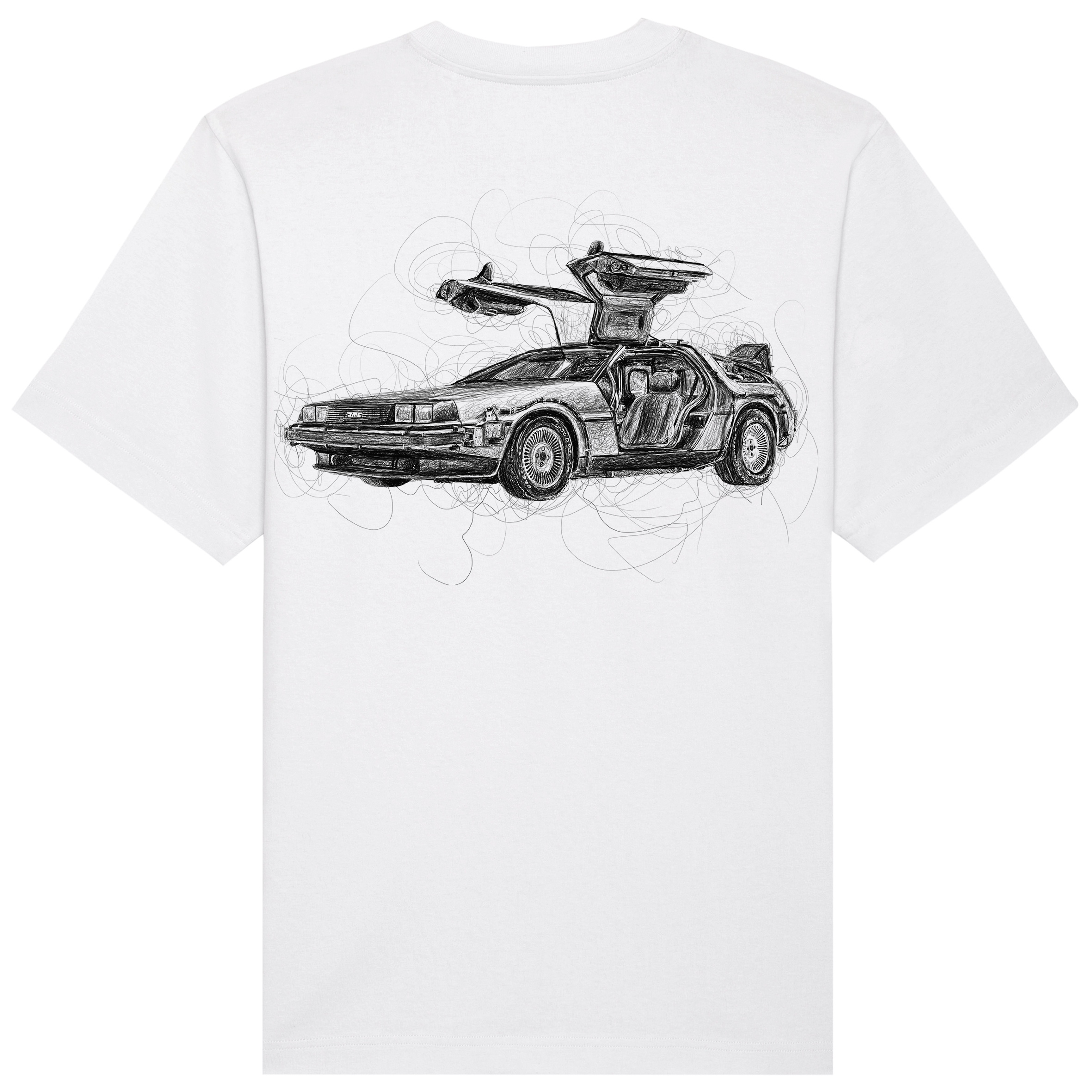Delorean Relaxed Fit Tee Black Print