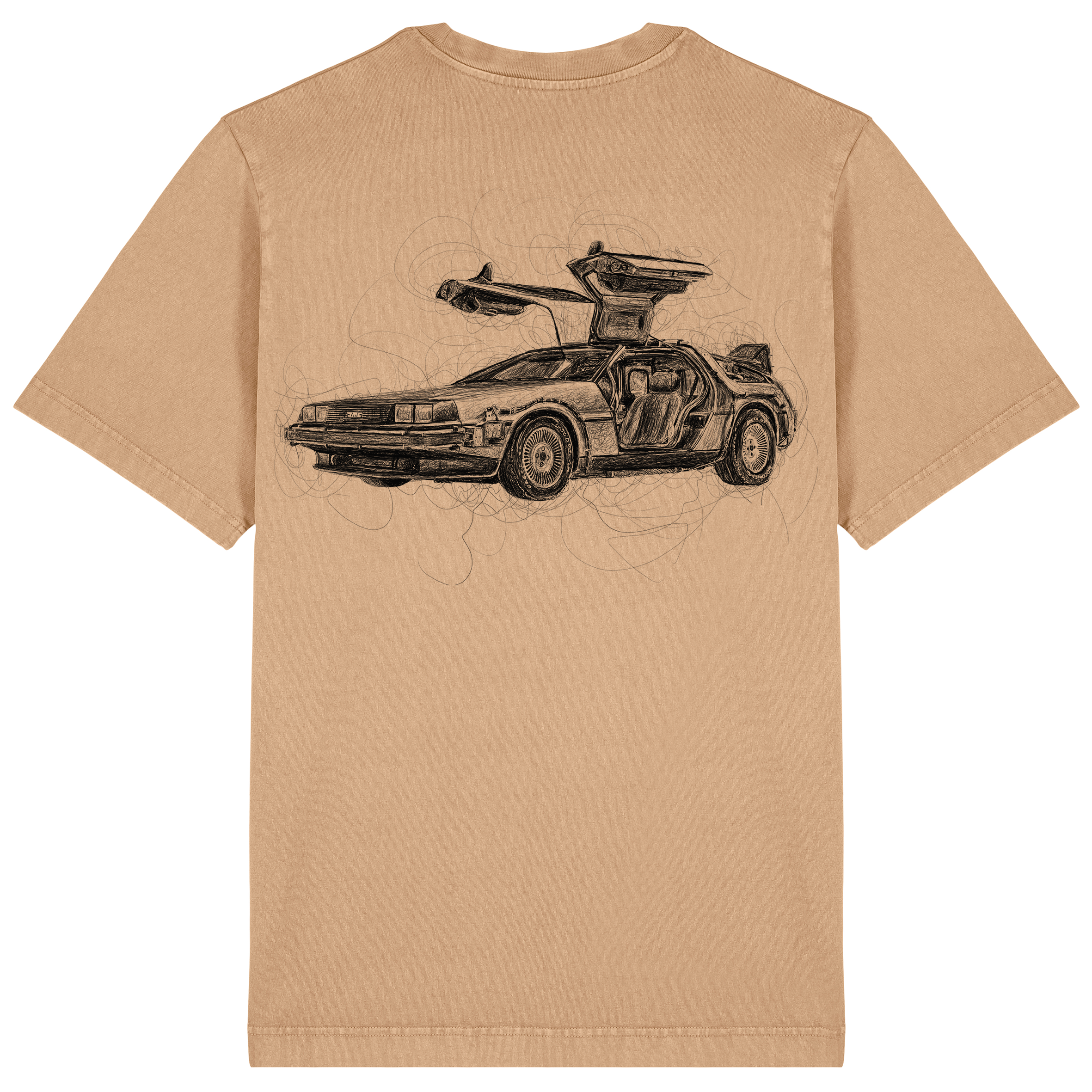 Delorean Relaxed Fit Tee Black Print