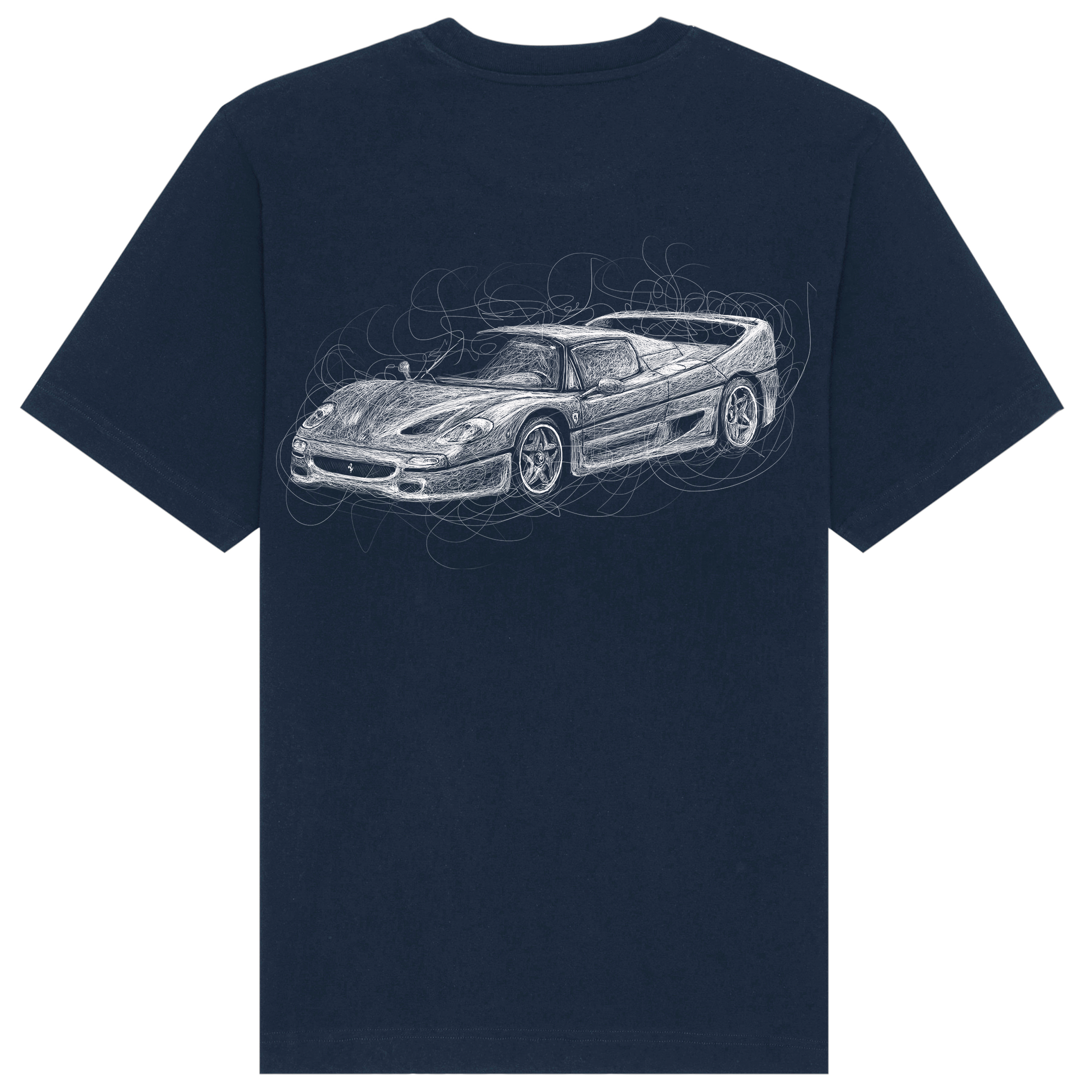 Ferrari Relaxed Fit Tee White Print