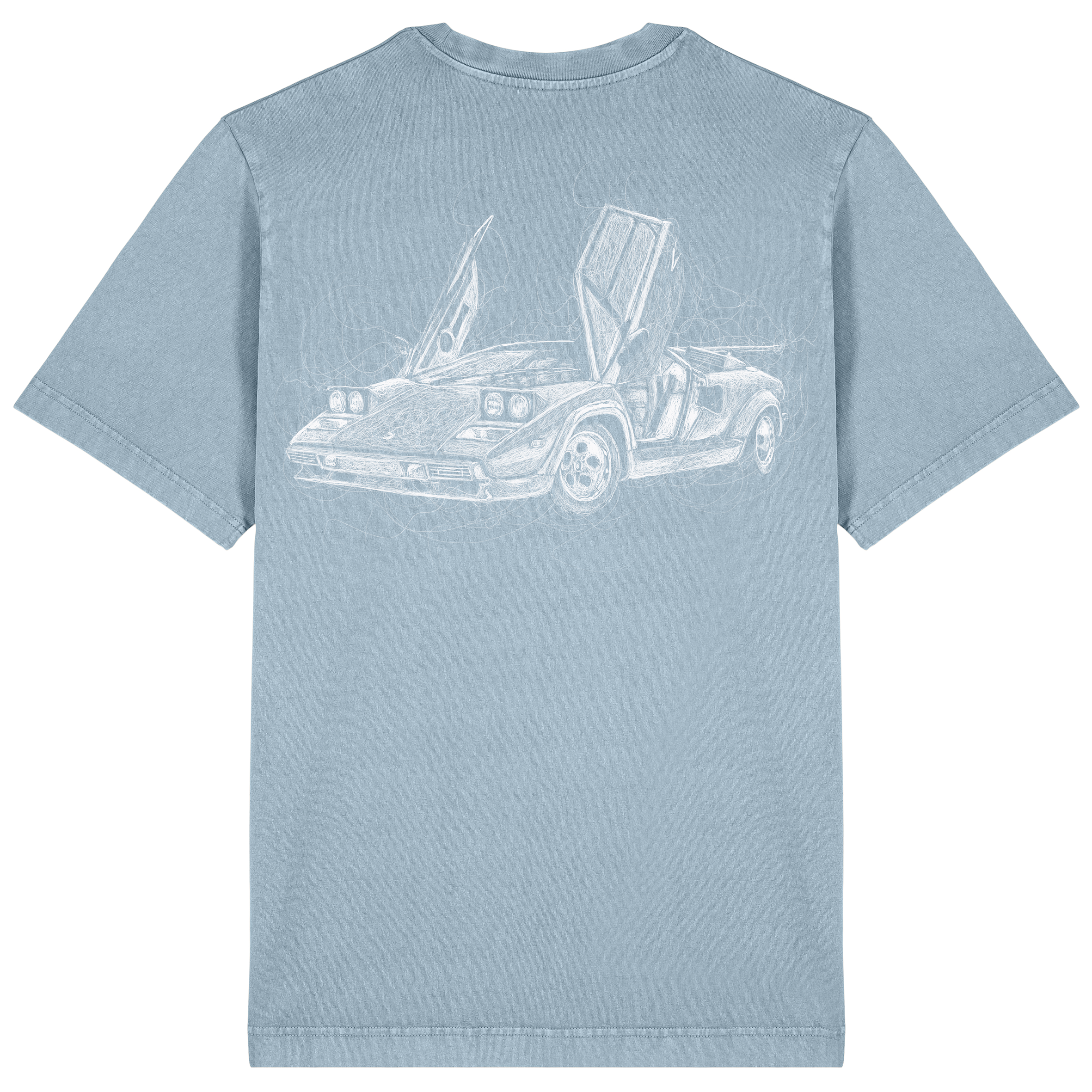 Lambo Relaxed Fit Tee White Print
