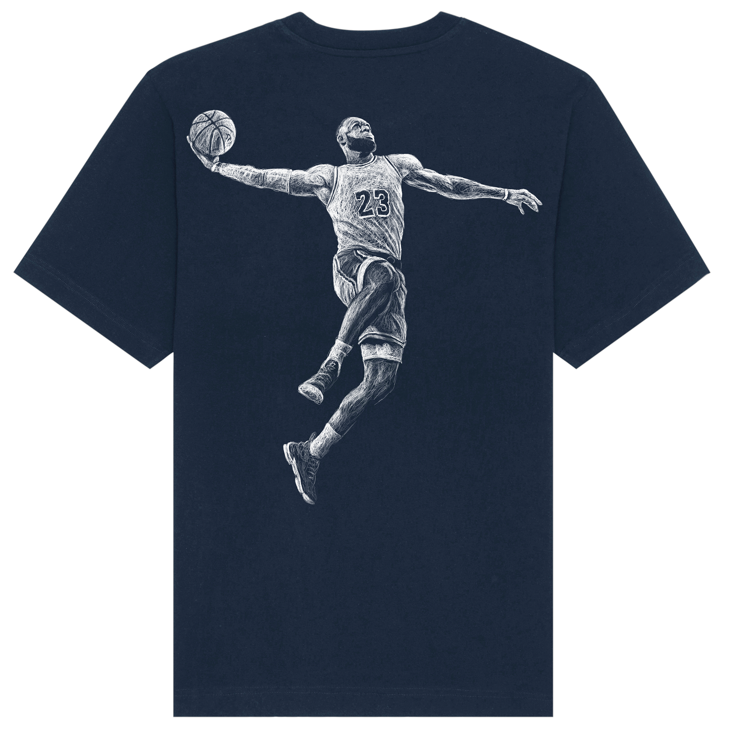 James Relaxed Fit Tee White Print