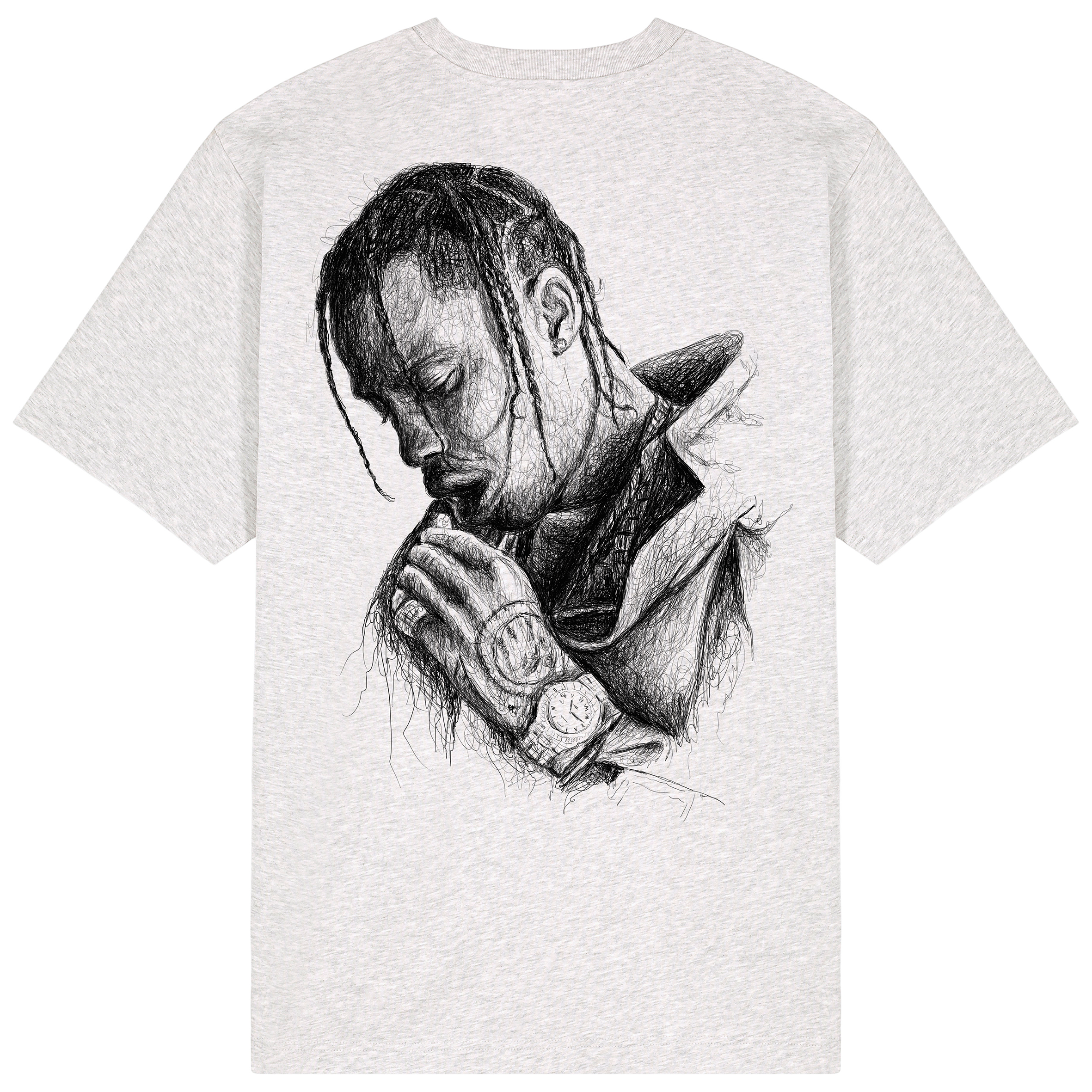 Travis Relaxed Fit Tee Black Print