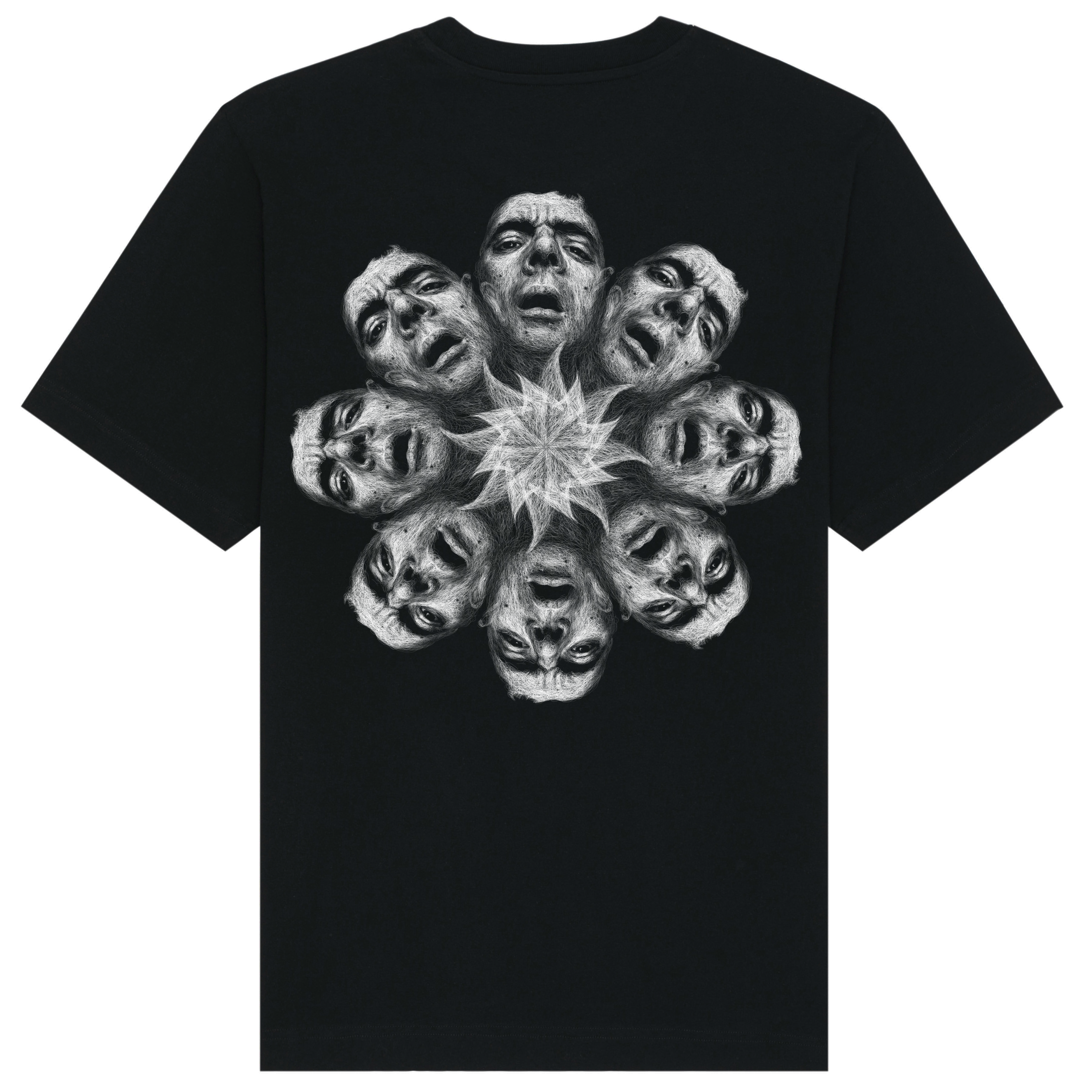 Bean Spiral Relaxed Fit Tee White Print