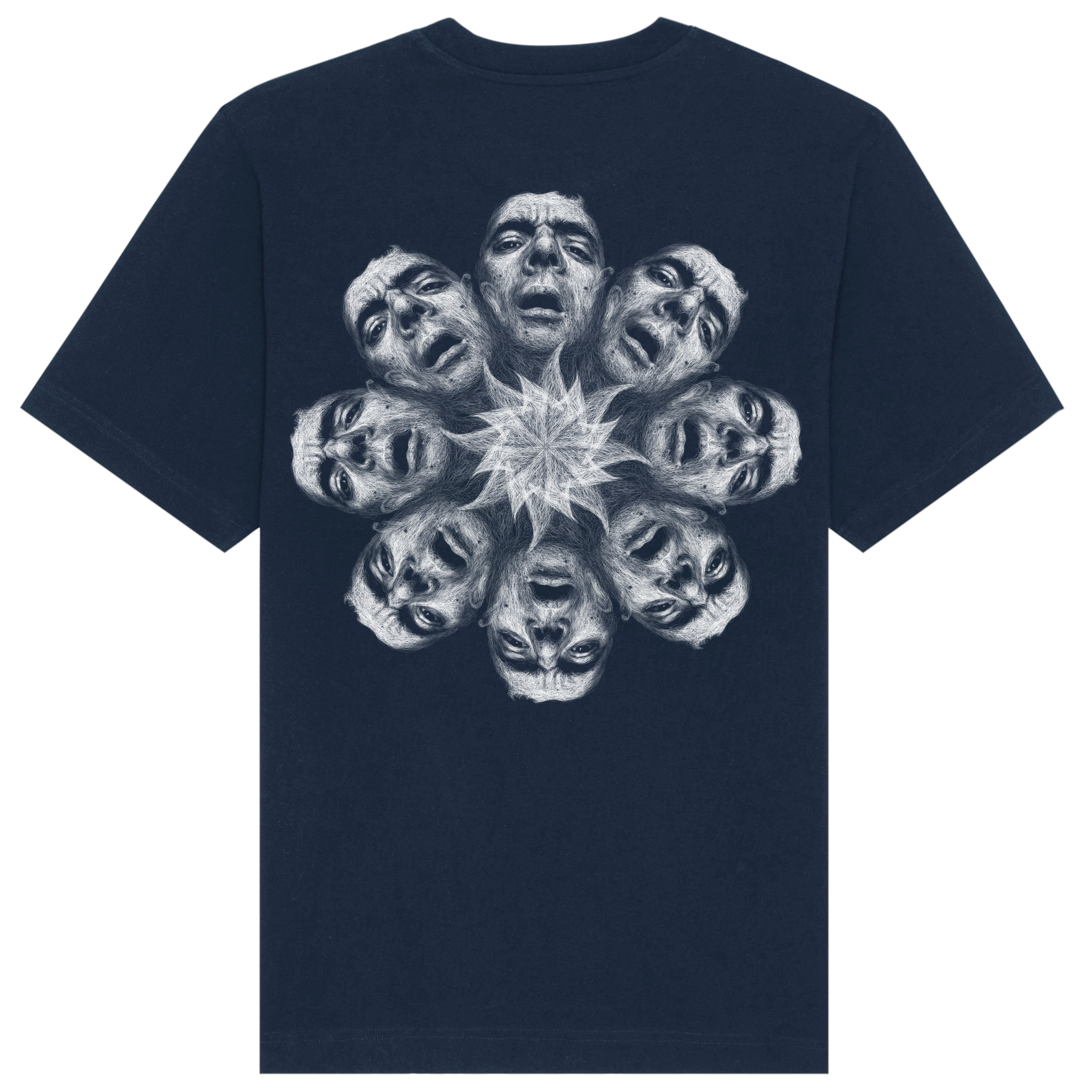 Bean Spiral Relaxed Fit Tee White Print