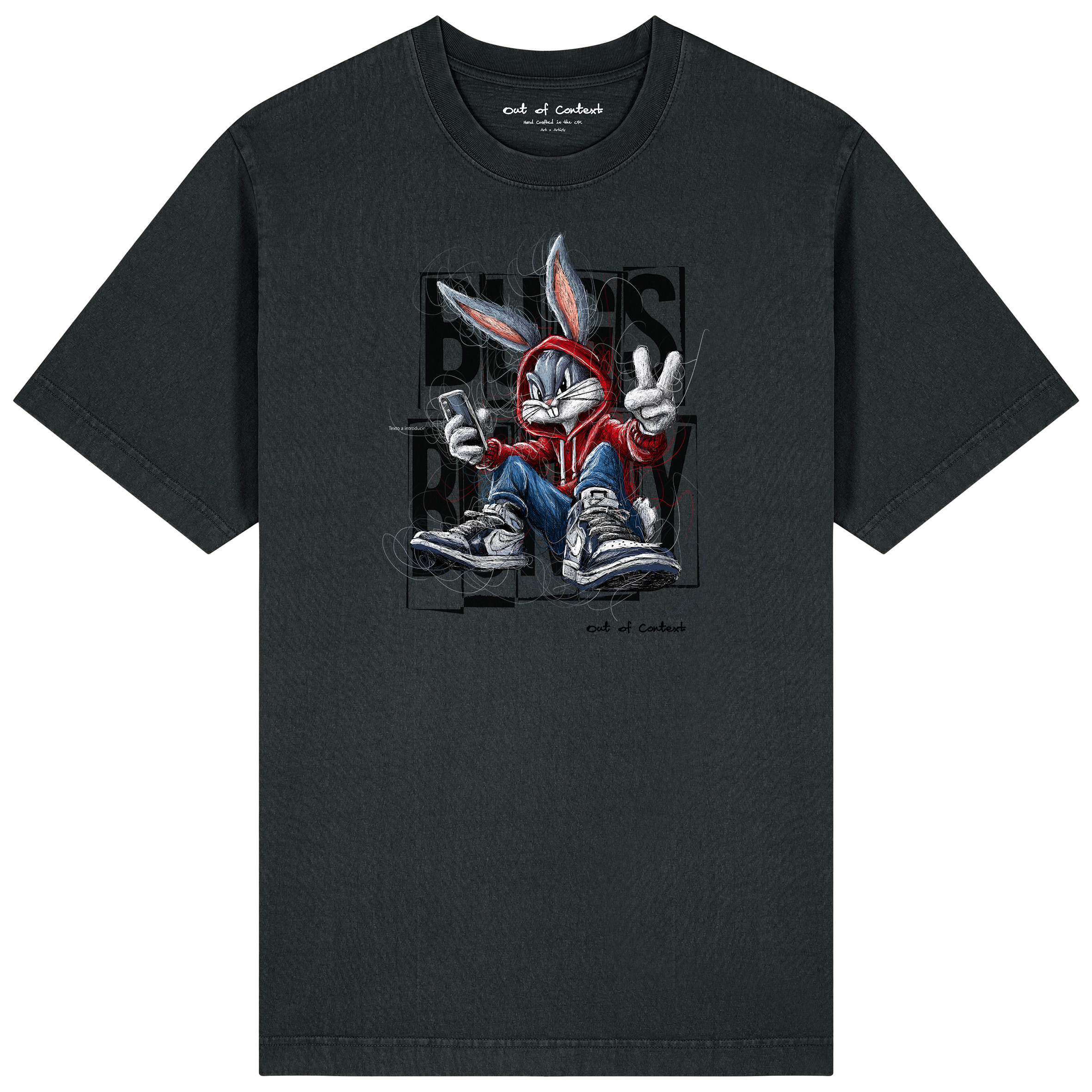 Bugs TXT Relaxed Fit Tee | Black Logo