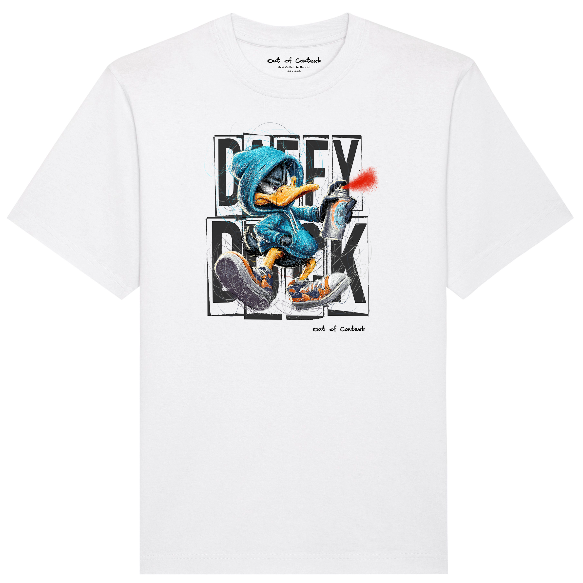 Daffy TXT Relaxed Fit Tee | Black Logo