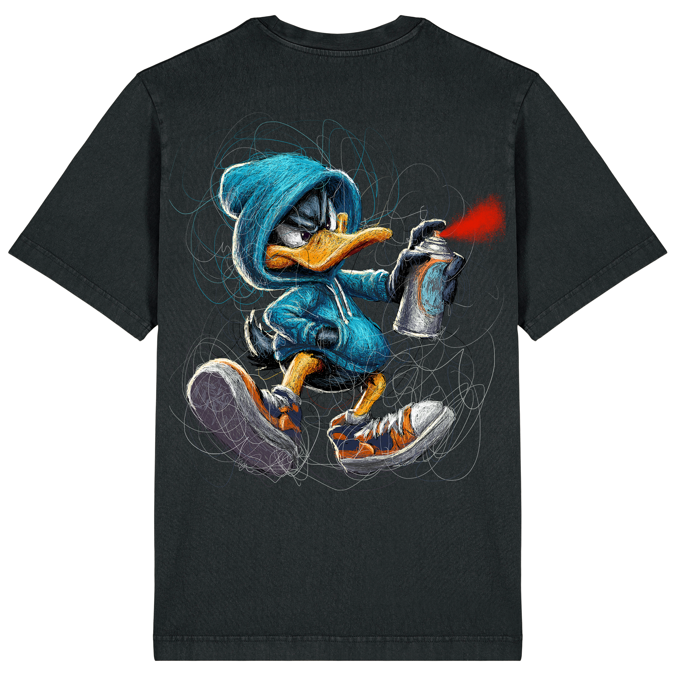 Daffy Relaxed Fit Tee | Black Logo