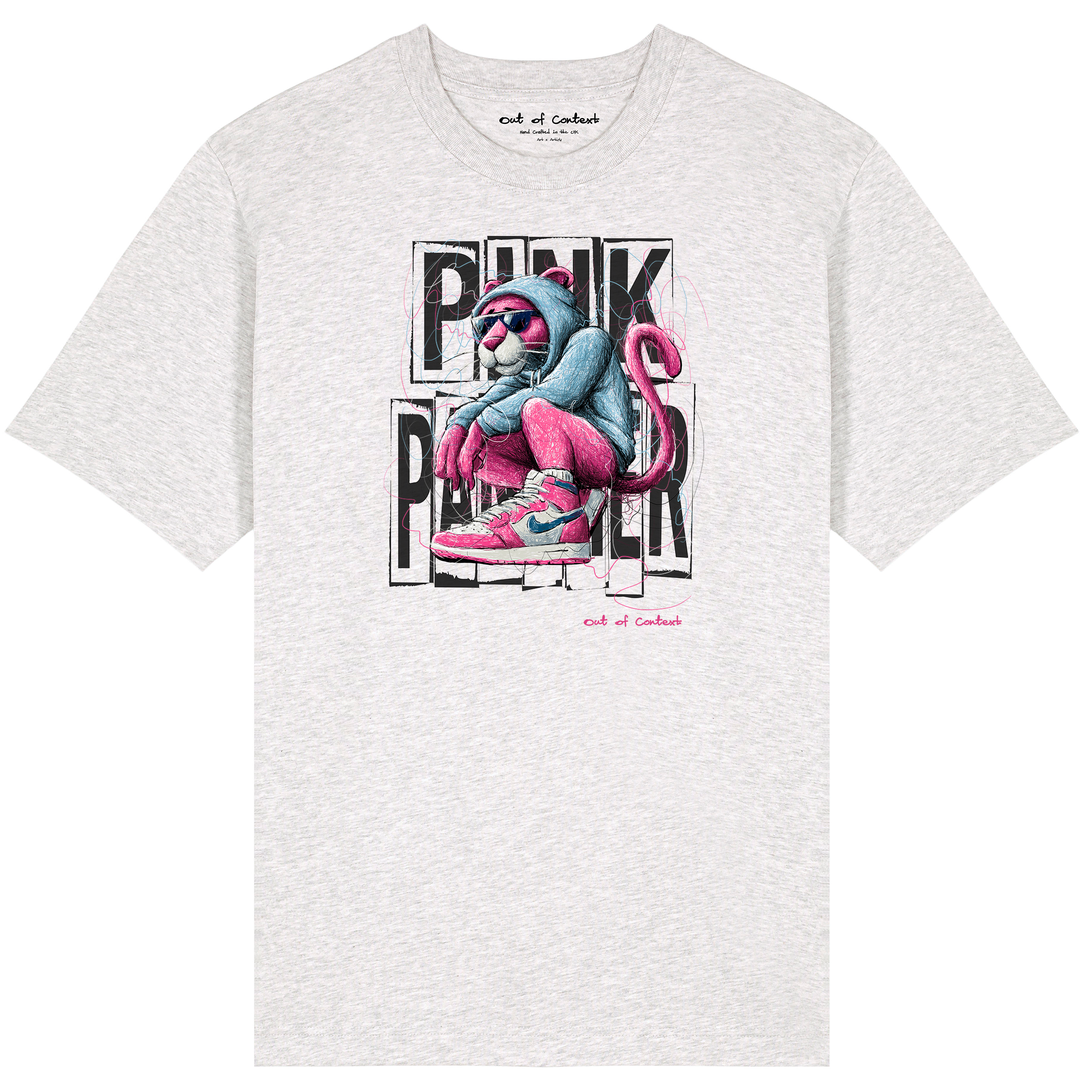 Panther TXT Relaxed Fit Tee | Black Logo
