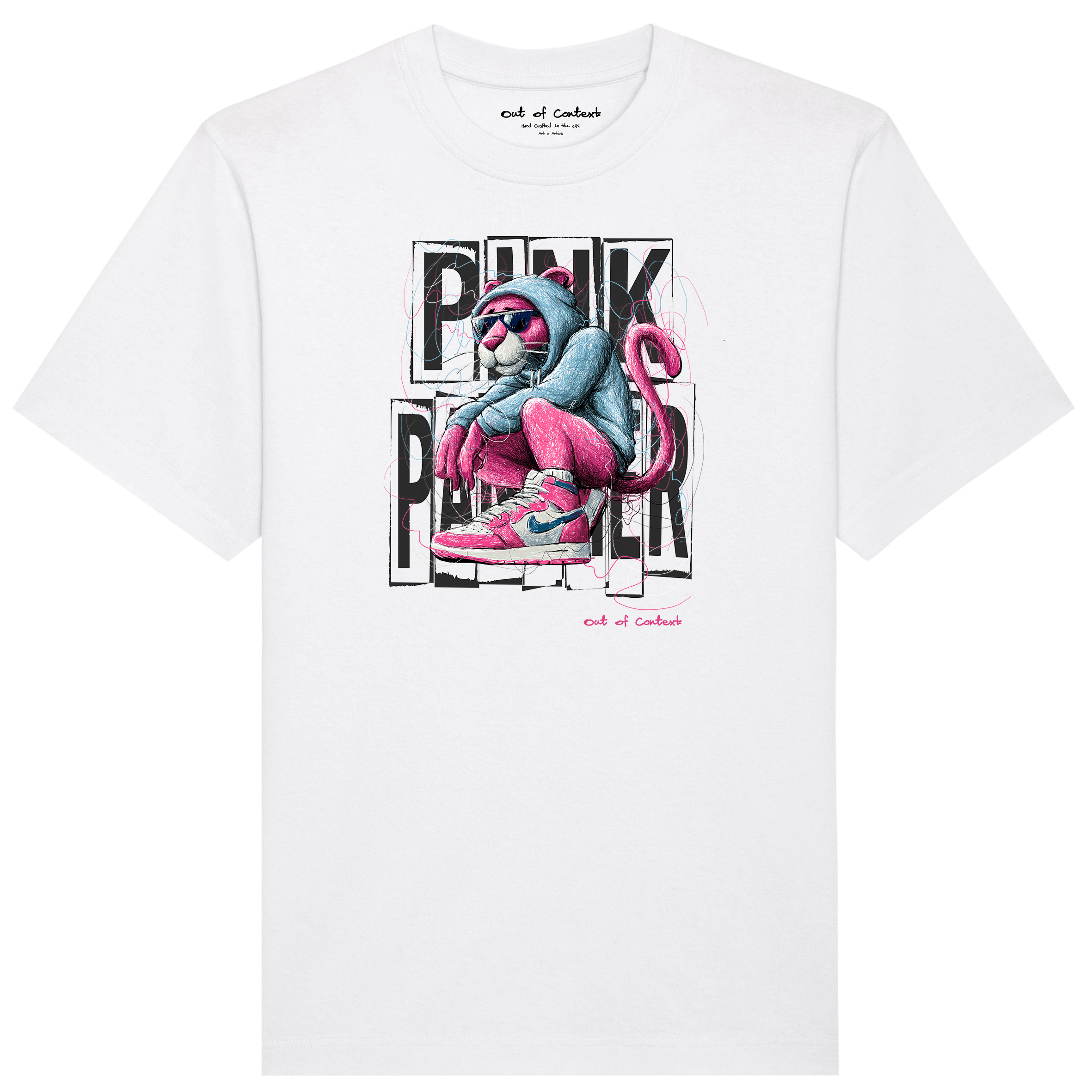 Panther TXT Relaxed Fit Tee | Black Logo