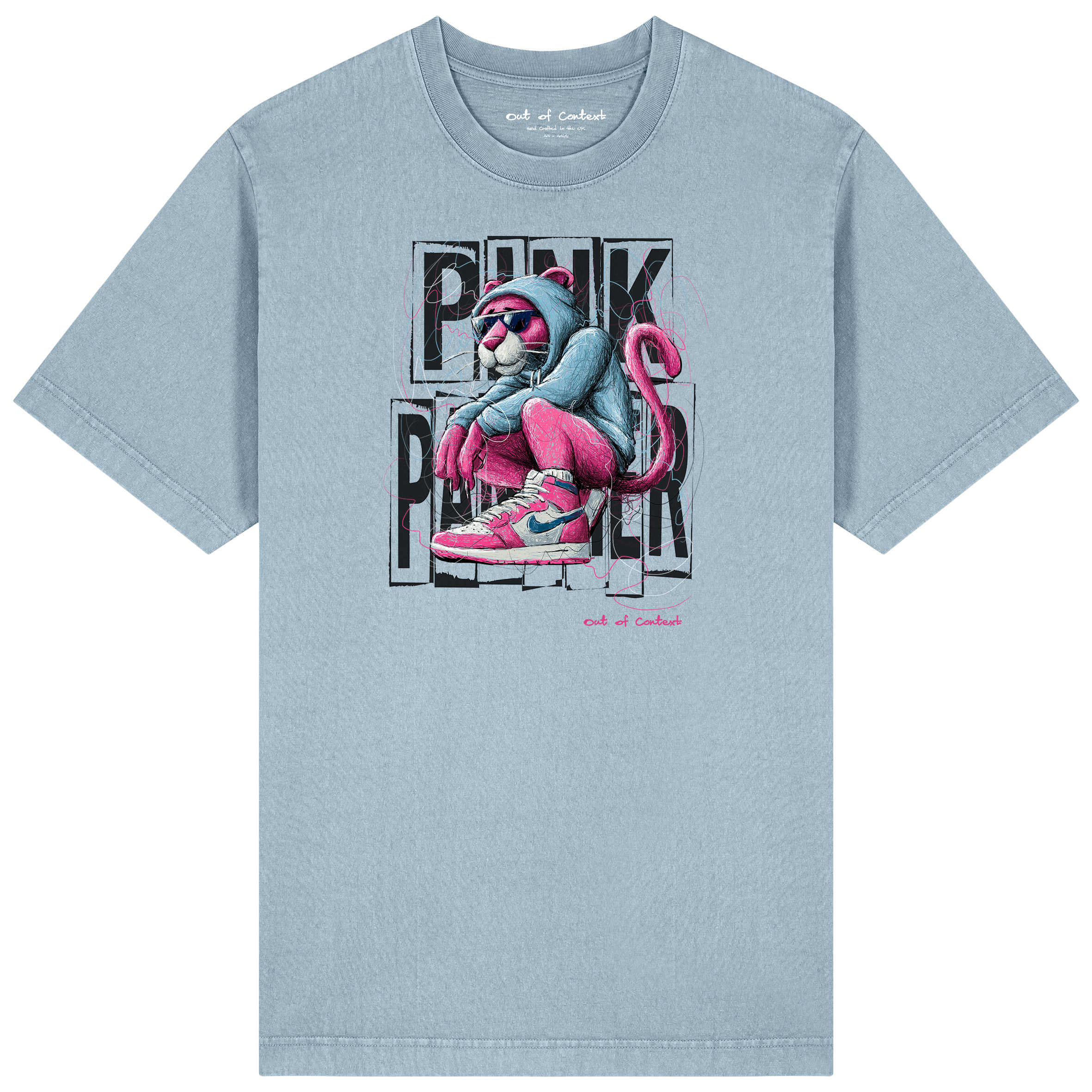 Panther TXT Relaxed Fit Tee | Black Logo
