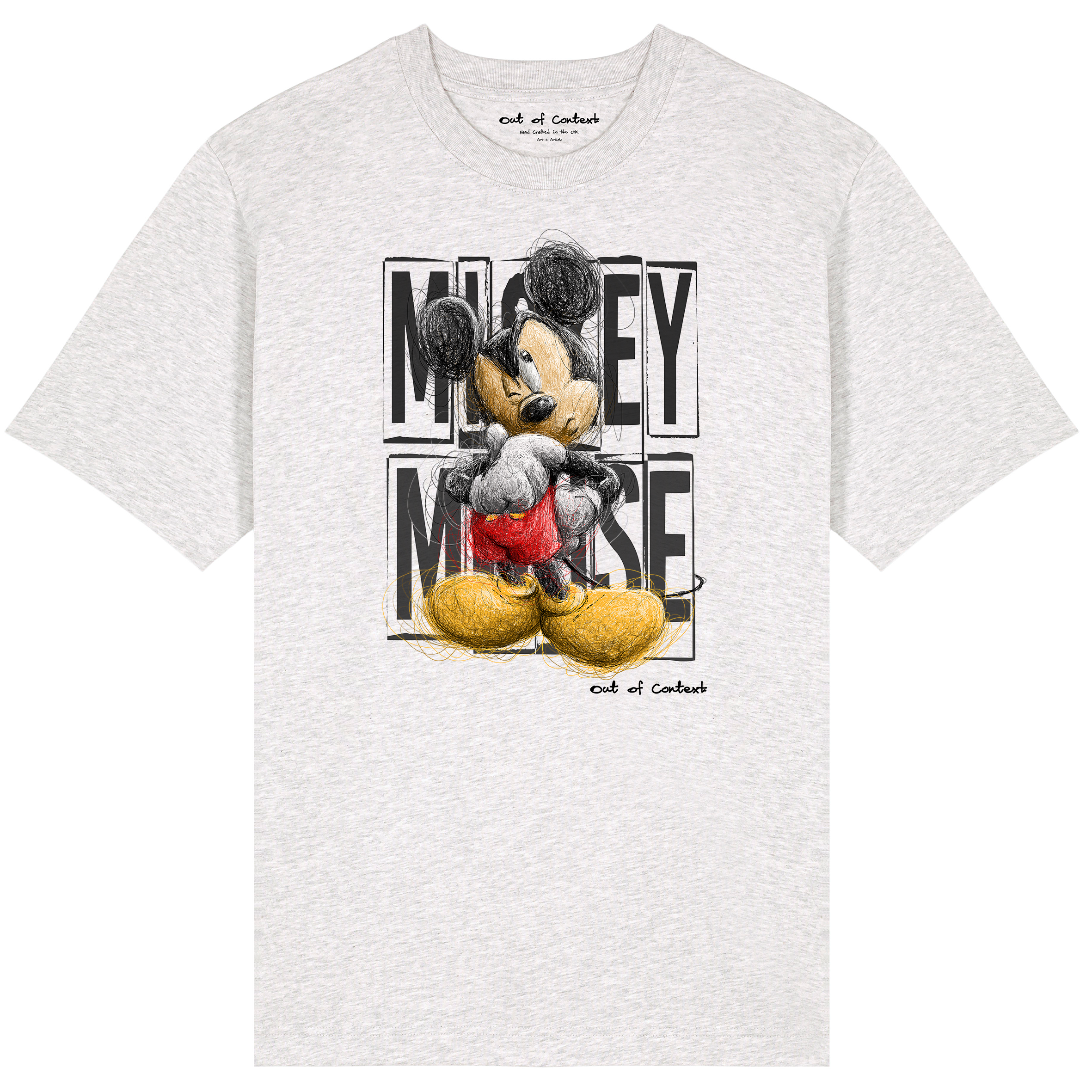 Mickey TXT Relaxed Fit Tee | Black Logo