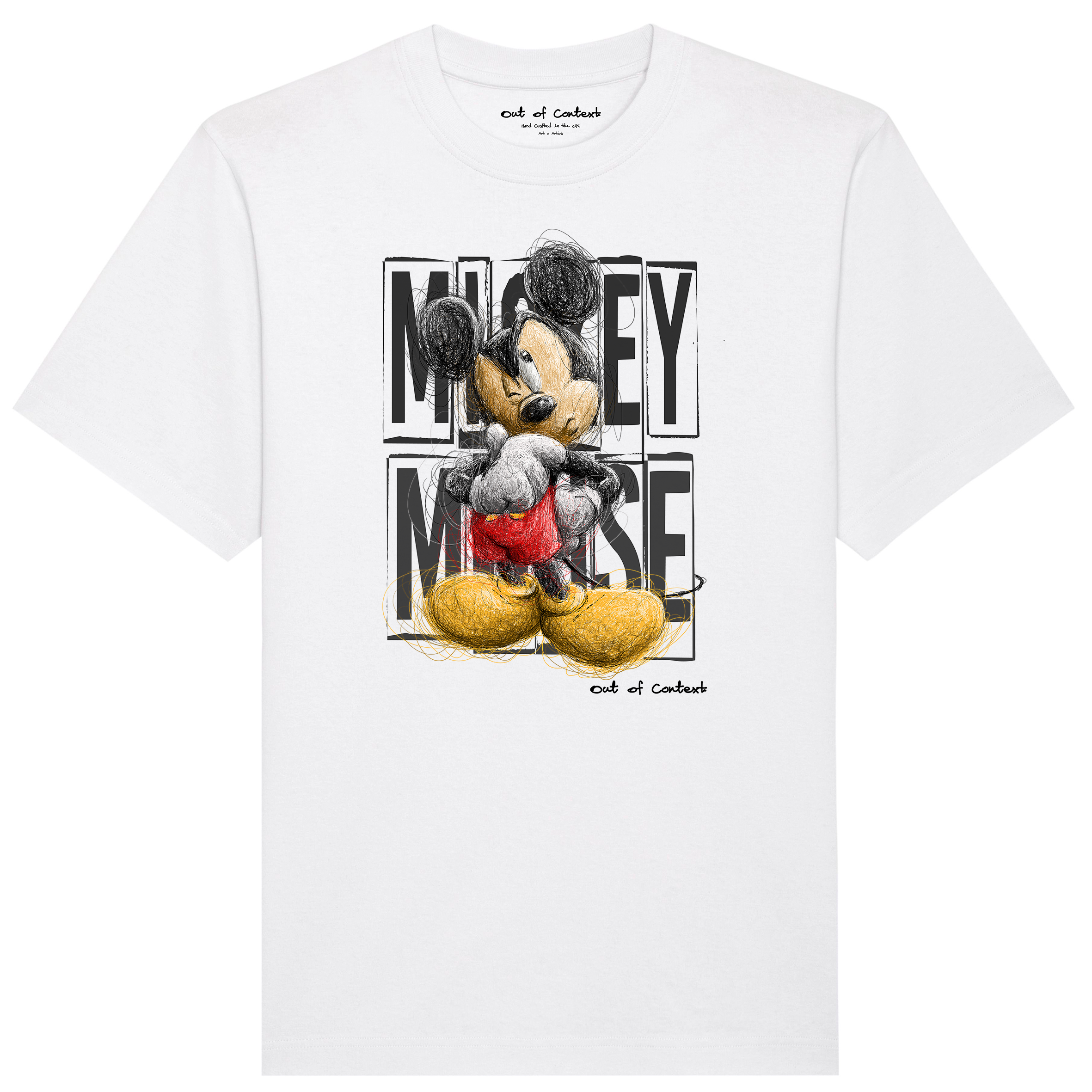 Mickey TXT Relaxed Fit Tee | Black Logo