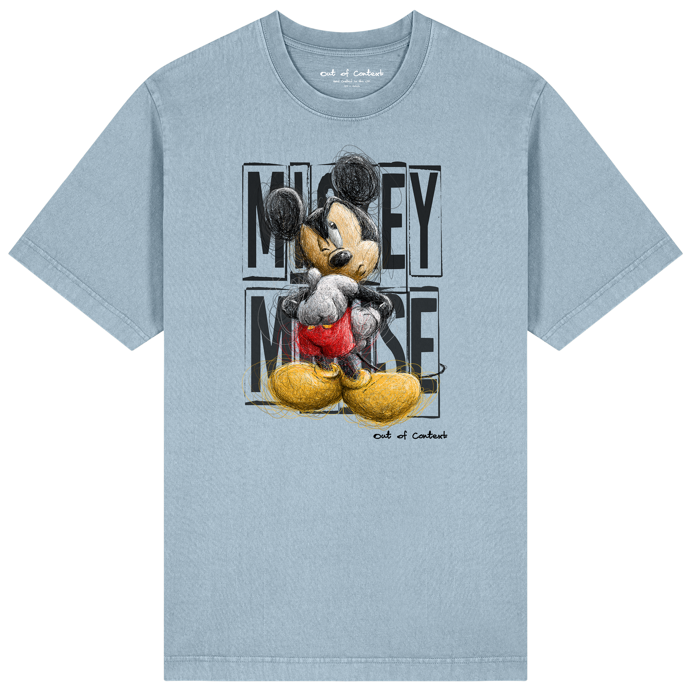 Mickey TXT Relaxed Fit Tee | Black Logo
