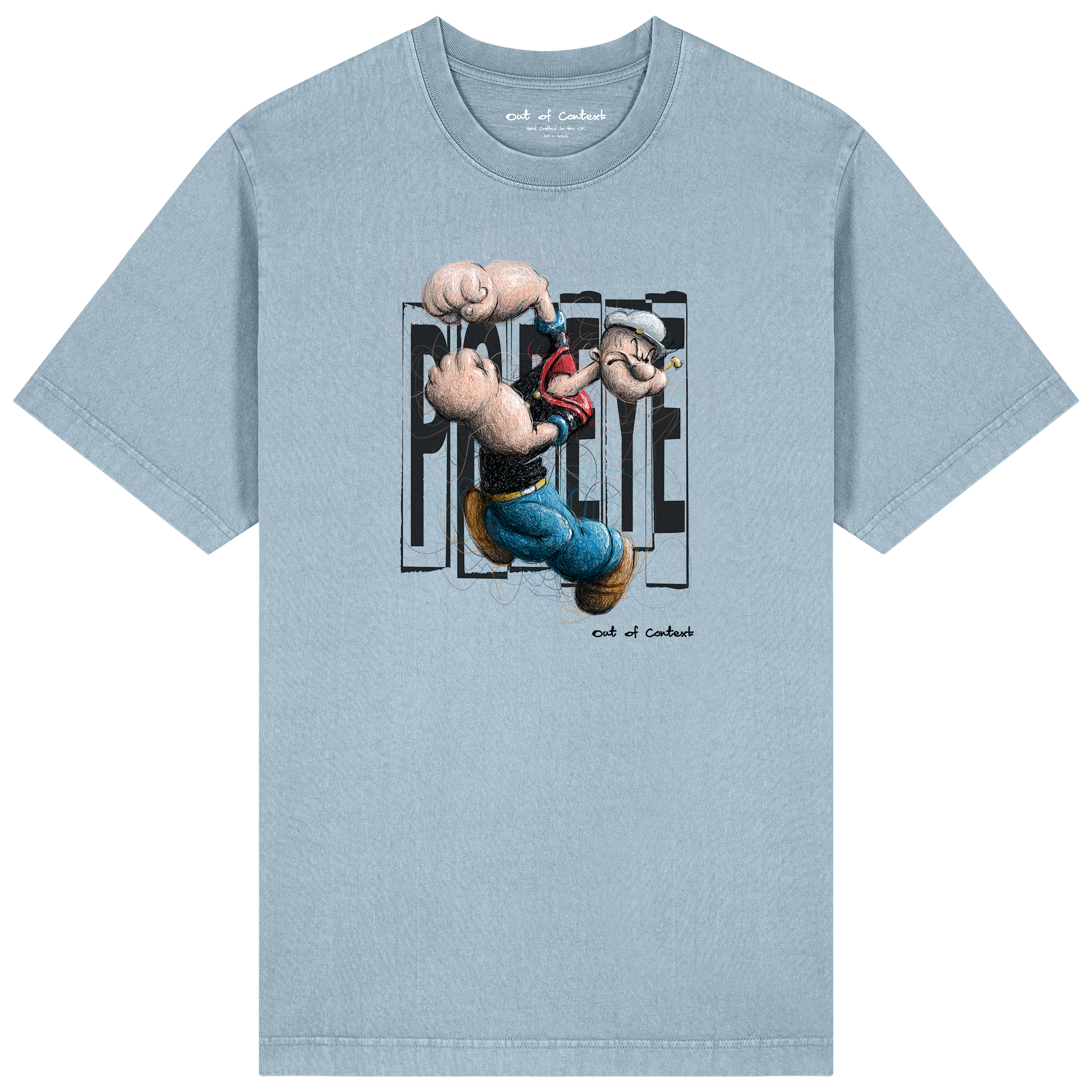 Popeye TXT Relaxed Fit Tee | Black Logo