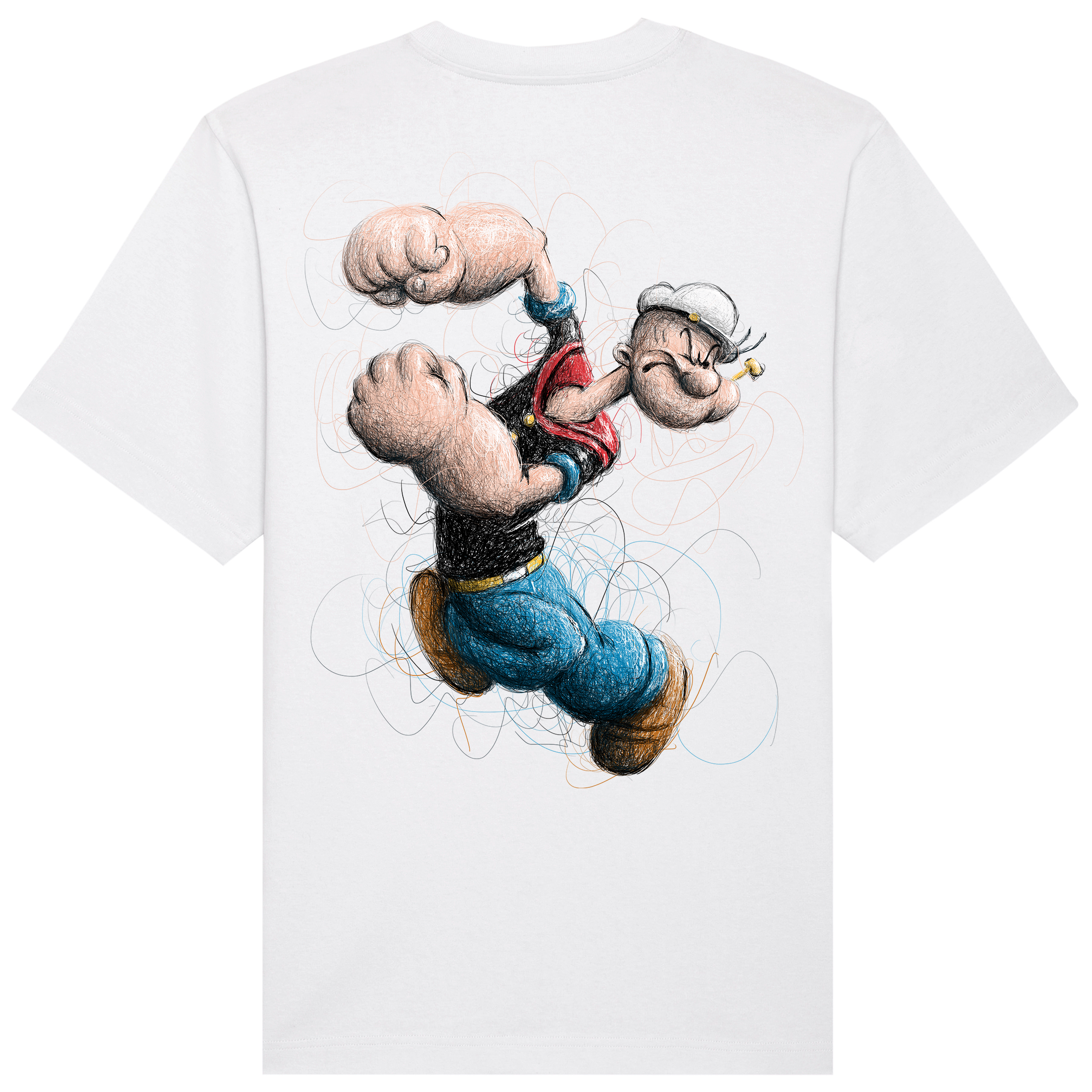Popeye Relaxed Fit Tee | Black Logo