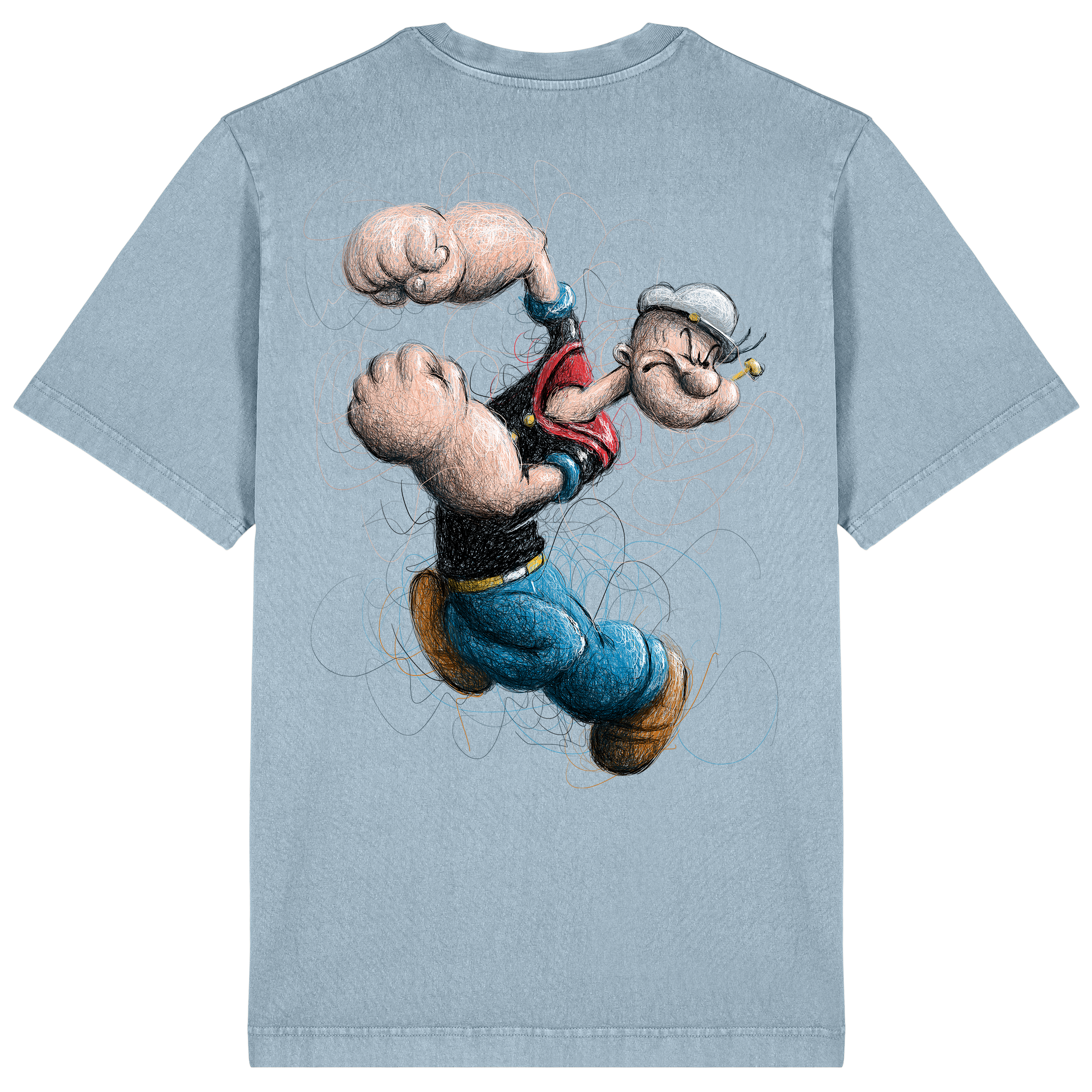 Popeye Relaxed Fit Tee | Black Logo