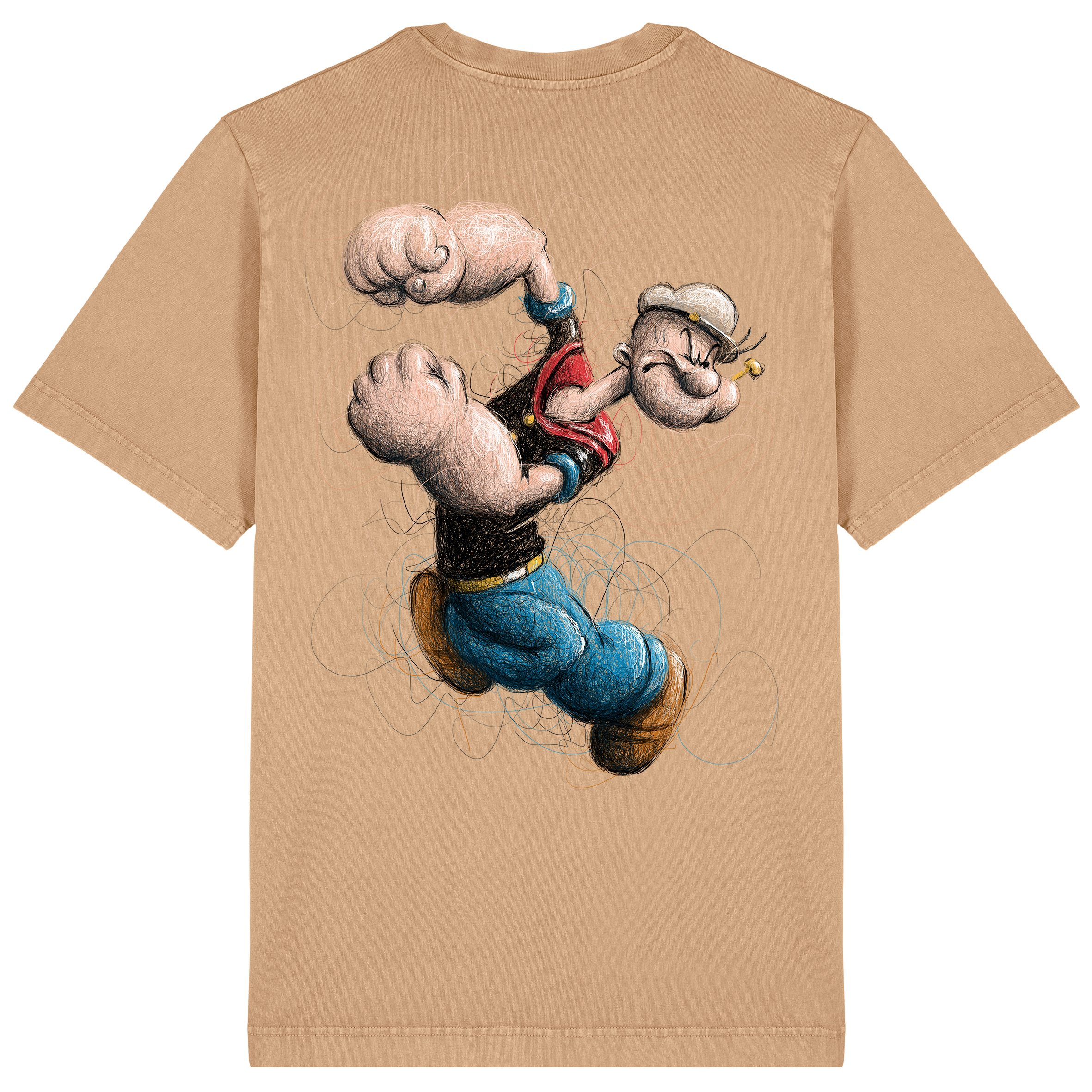 Popeye Relaxed Fit Tee | Black Logo