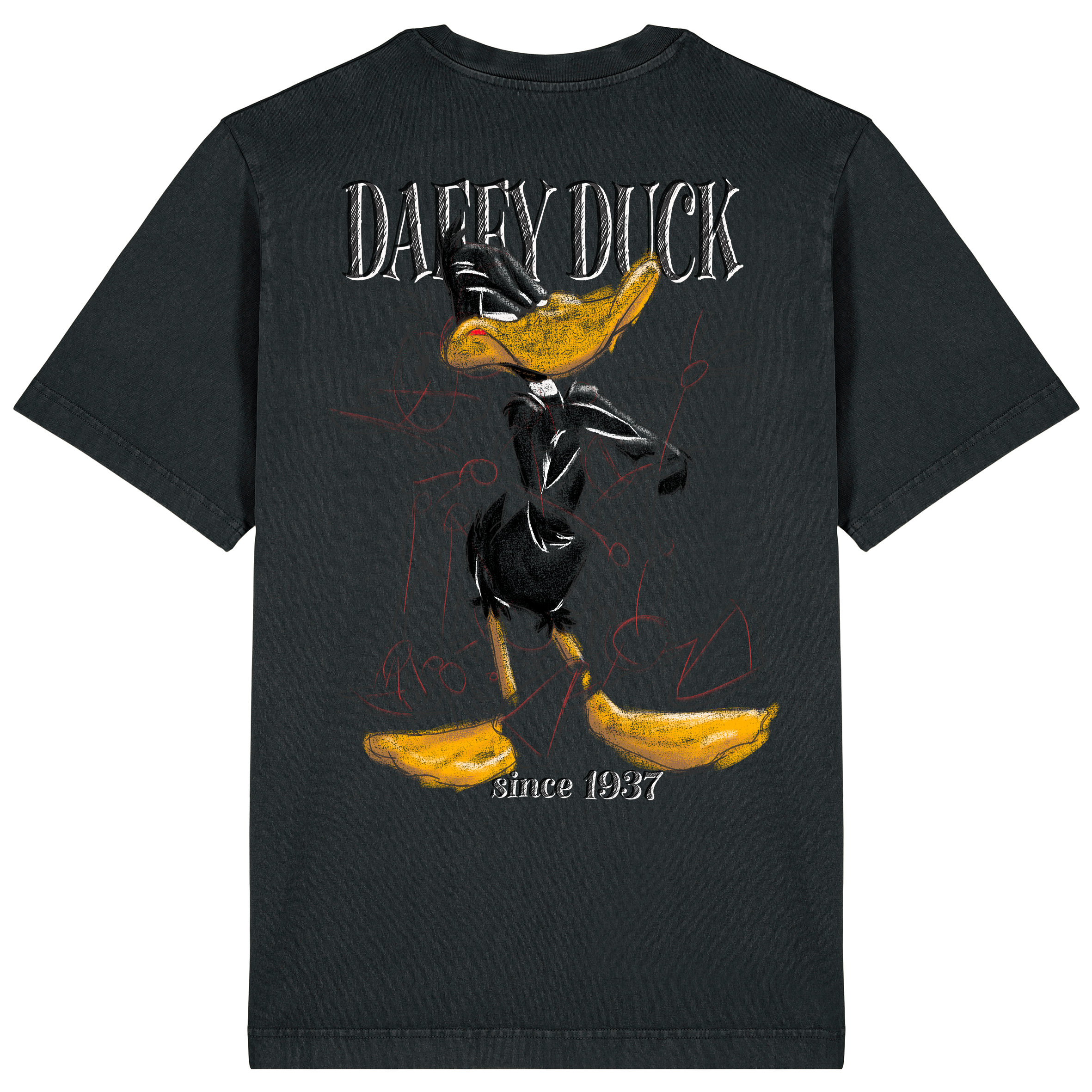 Daffy Art TXT Relaxed Fit Tee | Black Logo